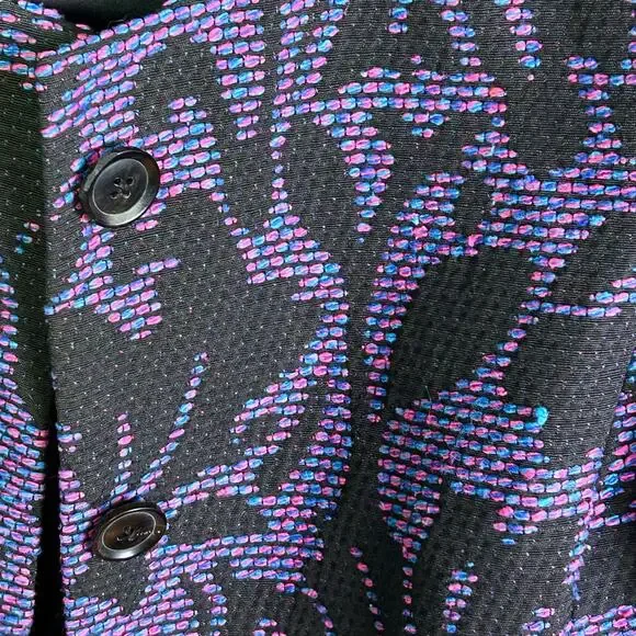 Ellen Tracy blazer jacket size 12 new floral office colorful capsule longline